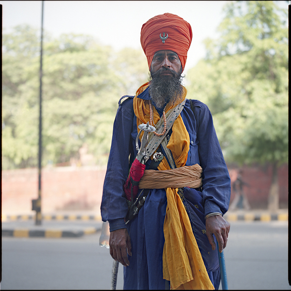 Delhi,galeria,Indie,na błonce,portret uliczny,Sikhowie,trochę koloru,wyprawa
