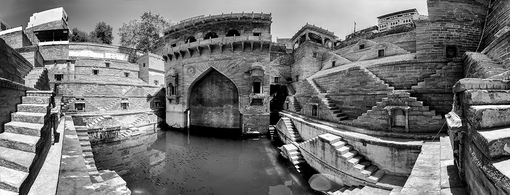 architektura,Canon 5D Mark II,cyfrowo,czarno - białe,Indie,Jodhpur,panorama,w drodze