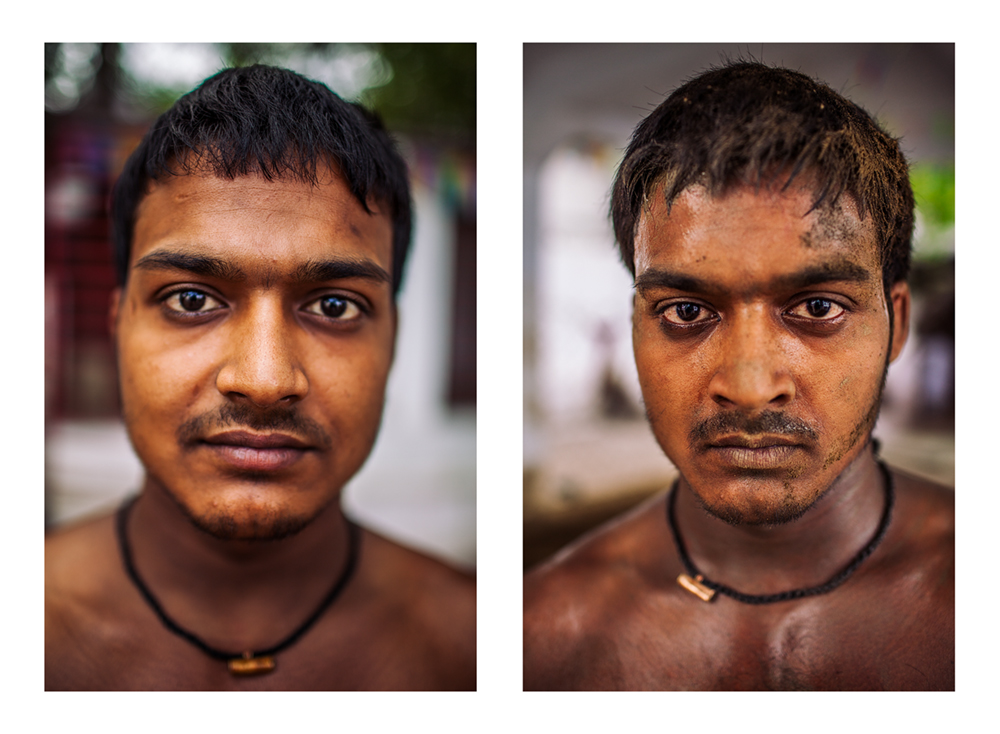 Canon 5D Mark II,cyfrowo,Indie,Kalkuta,kushti,portret,portret zapaśnika,reportaż,trochę koloru