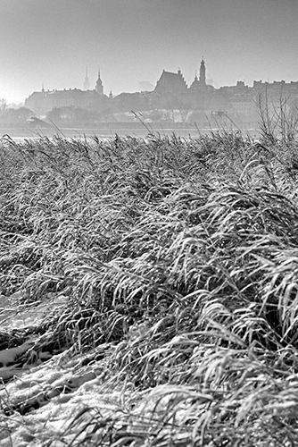 Canon 5D Mark II,cyfrowo,czarno - białe,krajobraz,Warszawa,zima